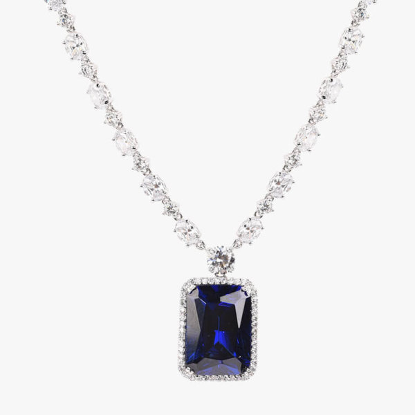 2 carat sapphire necklace